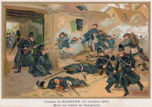 La mort du comte de Dampierre pendant les combats à Bagneux - French School