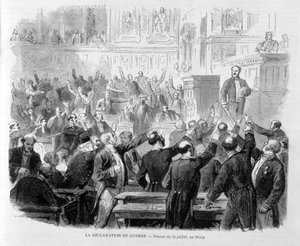 La déclaration de guerre de 1870 : Séance du 15 juillet au Sénat - dans « Le Monde Illustré » - French School