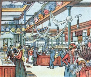 Le Grand Magasin, illustration de Cours Schweiter, vers 1900 - French School