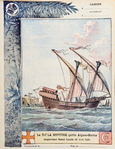 Le départ de Saint Louis sur son navire le Montjoie d
