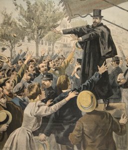 La réunion de Déroulède : à la sortie, illustration du Petit Journal : Supplément illustré, 9 octobre 1898 - French School