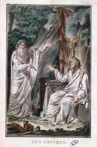 Les druides, illustration pour une pièce de théâtre, vers 1800 - French School