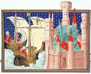 Le duc de Salisbury arrivant au château de Conway depuis l