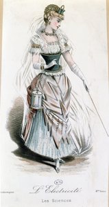 La Fée Électricité, costume pour un bal costumé avec batterie, c.1885 - French School