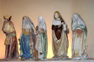 La Mise au tombeau, 1490 (pierre peinte) (détail)