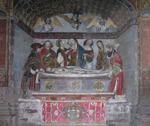 La Mise au tombeau, vers 1523 (pierre peinte) - French School