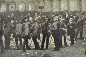 La célèbre Corbeille à la Bourse de Paris, c.1885 - French School