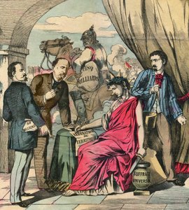 Le traité de Francfort signé le 10 mai 1871 a mis fin à la guerre franco-allemande, après des négociations entre Adolphe Thiers et Otto von Bismarck : la France a dû céder l