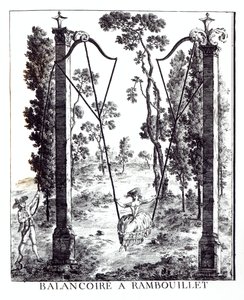 La balançoire de jardin à Rambouillet, de Détails des Nouveaux Jardins à la Mode par George Louis le Rouge, publié en 1775-78 - French School