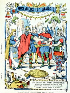 Les chefs gaulois en ligue contre Jules César (100-44 av. J.-C.) dirigés par Vercingétorix (mort en 46 av. J.-C.) d