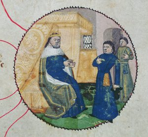 La généalogie de Charles V et Charles VI, détail de Charles VI