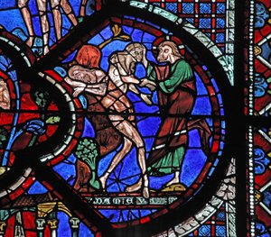 La fenêtre du Bon Samaritain : Dieu crée la femme à partir de la côte d