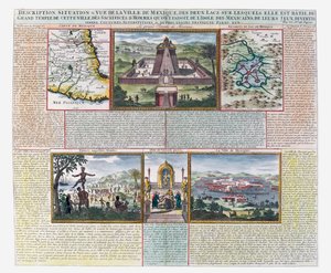 Le Grand Temple, cartes du Mexique et de ses environs - French School