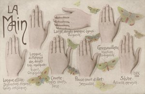 La Main (lithographie en couleur) - French School