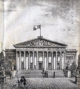 La Maison des Députés - "Alphabet Pittoresque des Monuments de Paris" vers 1840 (gravure) - French School