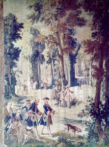 La chasse de Louis XV, tapisserie, milieu du 18ème siècle - French School