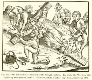 Le jeune Richard crucifié par les Juifs, à Pontoise - French School