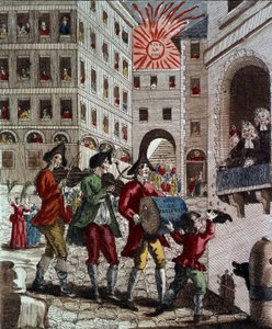 La Joie du peuple français, célébrant le roi et le rappel du Parlement en septembre 1788 - French School