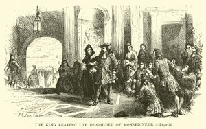Le roi quittant le lit de mort de Monseigneur - French School