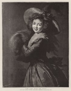 La Dame au manchon - French School