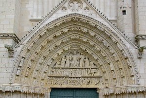 Le Jugement Dernier, du tympan central de la façade ouest - French School