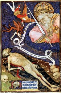 Le Jugement dernier, illustration des Grandes Heures de Rohan, 1430 - French School