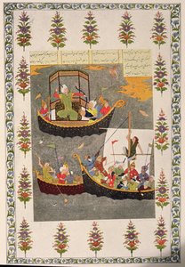 Le dernier voyage de Sinbad, illustration pour Sinbad le marin, des Mille et Une Nuits, 1895 - French School