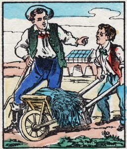 Le maraîcher. Gravure dans « La chanson des métiers ». Imagerie d
