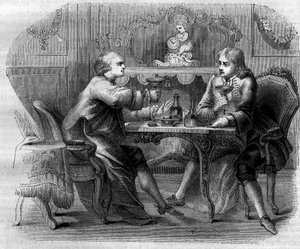 Le Marquis de Nointel offrant un déjeuner au bandit Cartouche (Louis Dominique Cartouche dit - French School