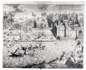 Le massacre des Huguenots à Tours en 1562 - French School