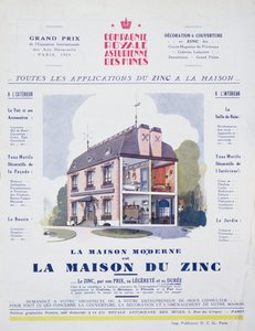 La maison moderne est une maison en zinc, publicité du magazine L