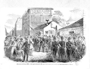La Convention des Montagnards tenue au Conservatoire des Arts et Métiers de Paris le 13 juin 1849 - French School