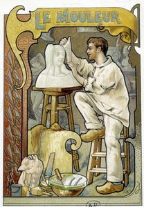 Le fondeur - Chromo. - French School
