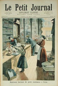 Le nouveau bureau de poste auxiliaire à Paris, du Petit Journal, 18 mai 1894 - French School