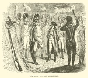 La nuit avant Austerlitz (gravure) - French School