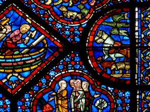 Fenêtre de Noé : une paire de nephilim - French School