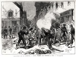 La Commune de Paris : Une barricade à Issy, 2 mai 1871 - French School