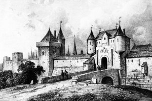 La Porte Saint-Honoré, Paris au XIIIe siècle - French School