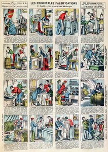 Les principales formes de falsification nutritionnelle, vers 1883 - French School