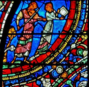 Fenêtre du Fils Prodigue : musiciens à la fête