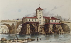 La Pompe du Pont Notre Dame, 1836 - French School