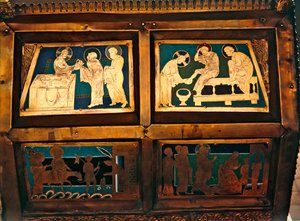 La Résurrection de Lazare, détail de la Chasse de Saint-Marc, vers 1210-30 - French School