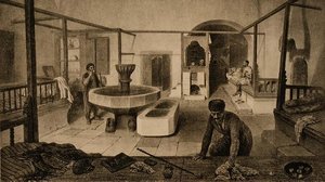 La salle de repos des bains tartares, publié par Auguste Bry - French School