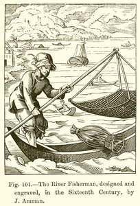 Le pêcheur de rivière - French School