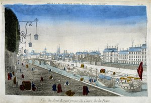 Le Pont Royal pris du Cours de la Reine - gravure