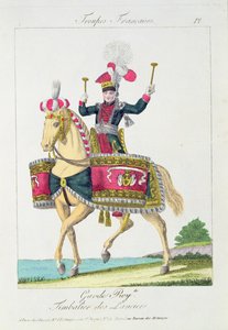 La Garde Royale : un timbalier des lanciers, planche des Troupes Françaises - French School