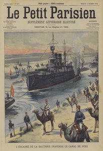 La flotte baltique russe traversant le canal de Suez - French School