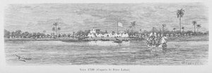 Le fleuve Saint-Louis en 1720, Sénégal, illustration de 