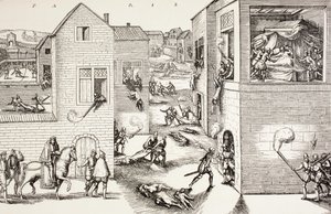 Le massacre de la Saint-Barthélemy, août 1572 - French School
