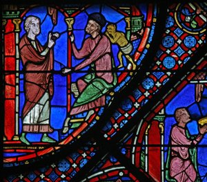 La fenêtre de Saint Jacques : Filetus raconte à Almoniges (Hermoniges) sa conversion - French School